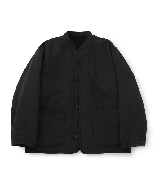 JUNRED(ジュンレッド)の「【 ARMY TWILL / アーミーツイル 】Cotton Nylon Reversible Jacket(ノーカラージャケット・メンズ・ブラック/オフホワイト/カーキ/ネイビー・L/M)」の2枚目の写真