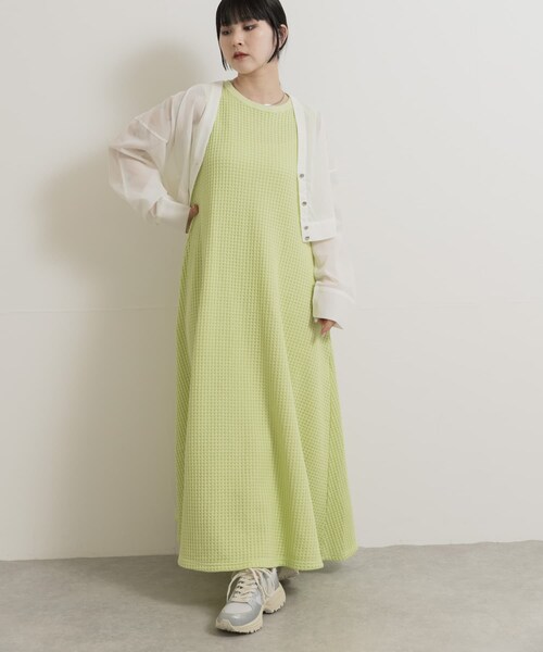 THE GOODLAND MARKET（ザグッドランドマーケット）の「SEAGREEN　BIG WAFFLE ONE PIECE（ワンピース・レディース・GREEN/BROWN/CREAM/ROYAL・1/2）」の20枚目の写真