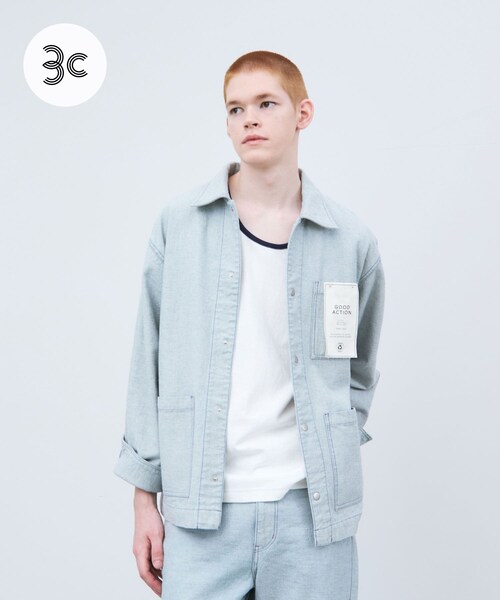 THE GOODLAND MARKET（ザグッドランドマーケット）の「ザ グッドランド マーケット　RE DENIM COVERALL（デニムジャケット・メンズ・L.INDIGO・1/2/3）」の2枚目の写真