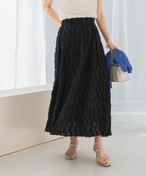 URBAN RESEARCH ROSSO（アーバンリサーチロッソ）の「ジャガードコクーンスカート（スカート・レディース・WHITE/BLACK・36/38）」の3枚目の写真