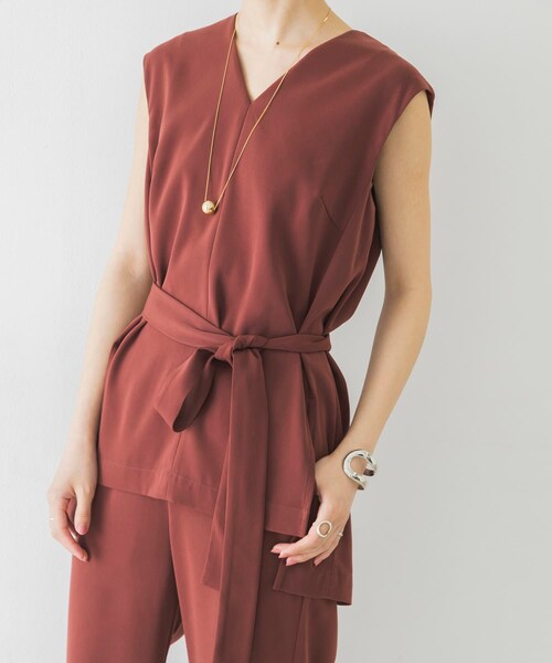 URBAN RESEARCH(アーバンリサーチ)の「LA MAISON ベルト付きセットアップ(セットアップ・レディース・BLUE/BROWN・S/M)」の5枚目の写真
