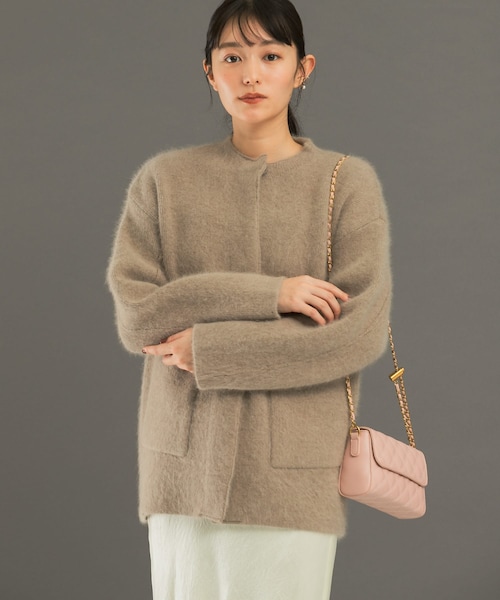 URBAN RESEARCH ROSSO（アーバンリサーチロッソ）の「エアリーニットジャケット（カーディガン/ボレロ・レディース・L/GRAY/YELLOW/MOCHA・FREE）」の2枚目の写真