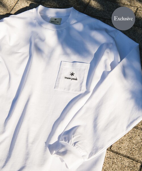 URBAN RESEARCH DOORS(アーバンリサーチドアーズ)の「『別注』Snow Peak Apparel×DOORS POCKET LOGO LONG-SLEEVE T-SHIRTS(Tシャツ/カットソー・メンズ・WHITE/BLUEGRAY/FOLIAGE/CHARCOAL・M/L/XL)」の5枚目の写真