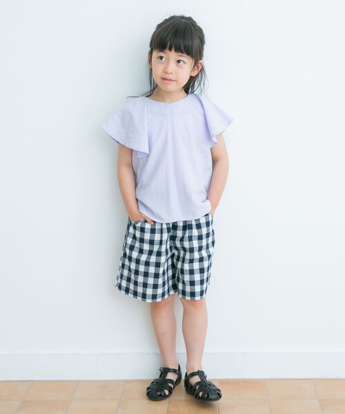 URBAN RESEARCH DOORS(アーバンリサーチドアーズ)の「2WAYフリルブラウス(KIDS)(その他トップス・キッズ・LAVENDER/IVORY・105/120/135)」の21枚目の写真