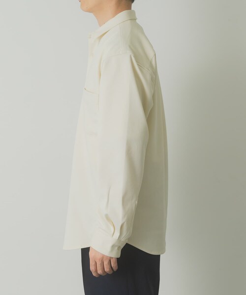 ITEMS URBANRESEARCH(アイテムズ アーバンリサーチ)の「360°stretchカットソーシャツ(シャツ/ブラウス・メンズ・OFF/DARK NAVY・M/L)」の10枚目の写真