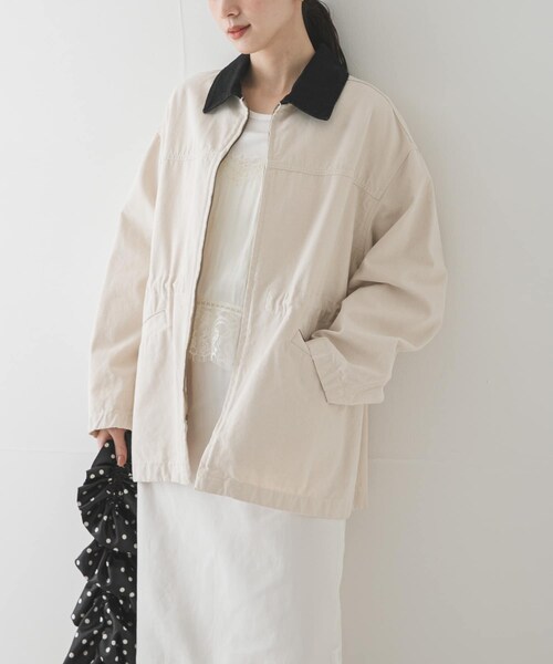 URBAN RESEARCH（アーバンリサーチ）の「ドロストカバーオール（カバーオール・レディース・NATURAL/PINK/NAVY・Free）」の8枚目の写真