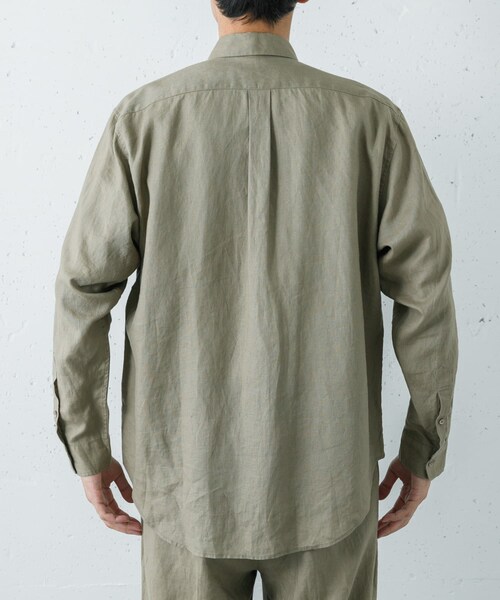 URBAN RESEARCH（アーバンリサーチ）の「LINEN REGULAR SHIRTS（シャツ/ブラウス・メンズ・BLACK/BEIGE/NAVY/SAX・M/L）」の16枚目の写真