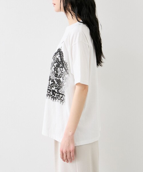 VIS(ビス)の「トロンプルイユプリントTシャツ(Tシャツ/カットソー・レディース・チャコール/ホワイト・F)」の16枚目の写真