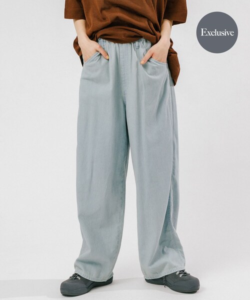 EKAL(エカル)の「『別注』Wrangler×EKAL ライトデニムリラックスバギーパンツ(デニムパンツ・レディース・USED/O.W・Free)」の3枚目の写真