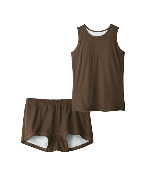 nissen（ニッセン）の「【水陸両用】カップ付アメスリリブタンクトップ＆ショートパンツ（吸汗速乾・UVカット）＜大きいサイズ有＞（スポーツグッズ・メンズ・【ドロップ】アイボリー/黒/ブラウン・S/M/L/LL/3L/4L/5L/6L）」の11枚目の写真
