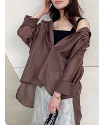 MERCURYDUO | シアーギャザーシャツ(シャツ/ブラウス)