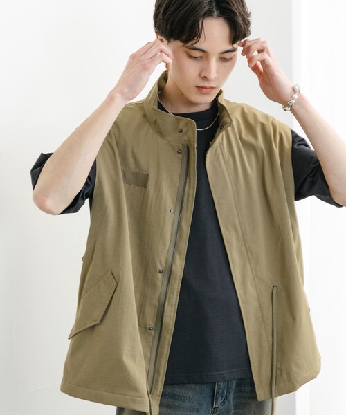 SENSE OF PLACE by URBAN RESEARCH（センスオブプレイスバイアーバンリサーチ）の「ルーズモッズベスト（ミリタリージャケット・メンズ・CHARCOAL/KHAKI/BLUE・M/L）」の20枚目の写真