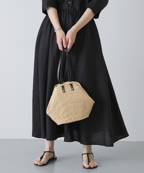 かぐれ(カグレ)の「Indego Africa MINI KEZA RAFFIA CARRYALL(かごバッグ・レディース・NATURAL・Free)」の1枚目の写真