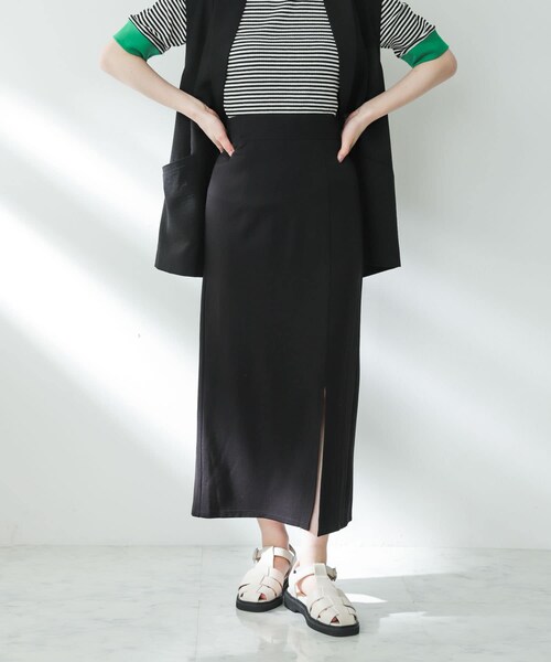 SENSE OF PLACE by URBAN RESEARCH(センスオブプレイスバイアーバンリサーチ)の「スリットペンシルスカート(スカート・レディース・GREIGE/BLACK/BROWN・S/M)」の9枚目の写真