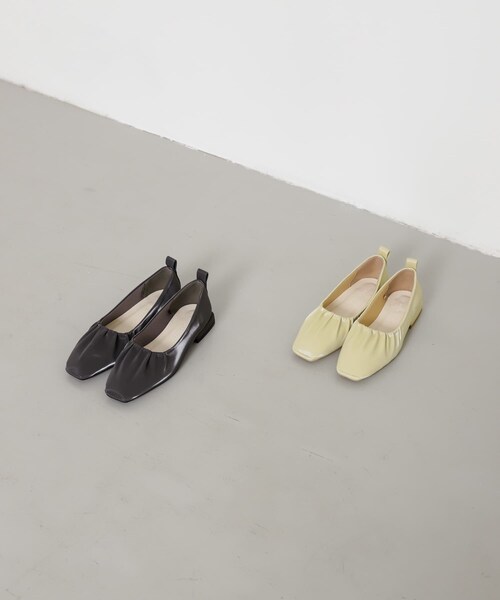 SENSE OF PLACE by URBAN RESEARCH（センスオブプレイスバイアーバンリサーチ）の「シャイニーギャザーフラットシューズ（パンプス・レディース・YELLOW/BLACK/CHARCOAL・S/M/L）」の22枚目の写真