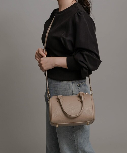 URBAN RESEARCH Sonny Label（アーバンリサーチサニーレーベル）の「AULENTTI　ミニボストンバッグ（ボストンバッグ・レディース・BLACK/BEIGE・one）」の8枚目の写真