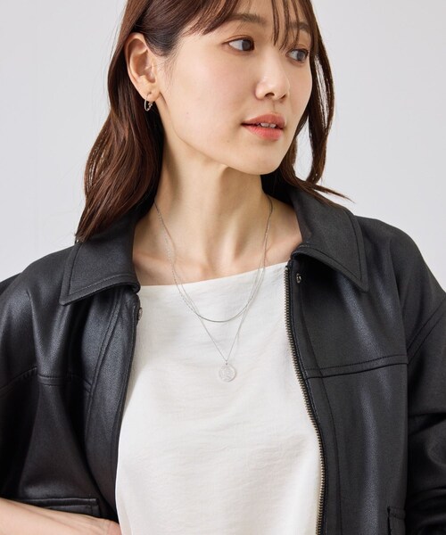 ROPE' PICNIC(ロペピクニック)の「コインモチーフ Wチェーンネックレス(ネックレス・レディース・ゴールド/シルバー・F)」の6枚目の写真