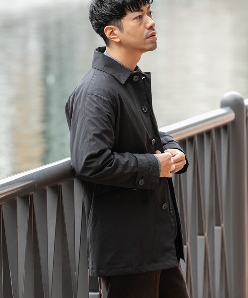 URBAN RESEARCH ROSSO（アーバンリサーチロッソ）の「3WAYステンカラーハーフコート ライナーセット（ステンカラーコート・メンズ・BLACK/CHARCOAL・M/L）」の5枚目の写真