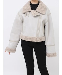 MURUA | スウェードフェイクムートンショートジャケット(ムートンコート)