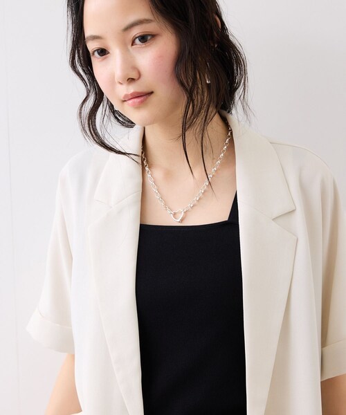 VIS(ビス)の「ハートリングトップチェーンネックレス(ネックレス・レディース・ゴールド/シルバー・F)」の12枚目の写真