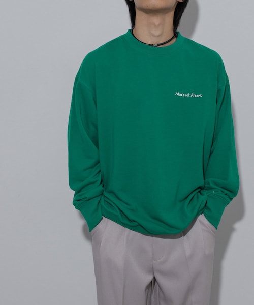 SENSE OF PLACE by URBAN RESEARCH（センスオブプレイスバイアーバンリサーチ）の「『別注』Albert Marquet ロゴスウェット（スウェット・メンズ・GRAY/BLACK/GREEN・M/L）」の5枚目の写真