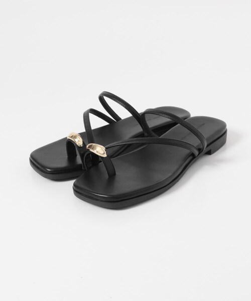 URBAN RESEARCH DOORS（アーバンリサーチドアーズ）の「メタルリングフラットサンダル（サンダル・レディース・L.GREIGE/BLACK・36/37/38）」の9枚目の写真