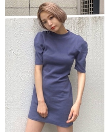 EMODA | バックオープンリブワンピース(ワンピース)