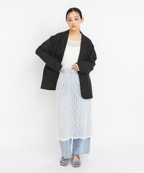 KBF（ケイビーエフ）の「スクエアトゥリボンコンビサンダル（サンダル・レディース・BLUE/BLACK・36/37/38）」の21枚目の写真
