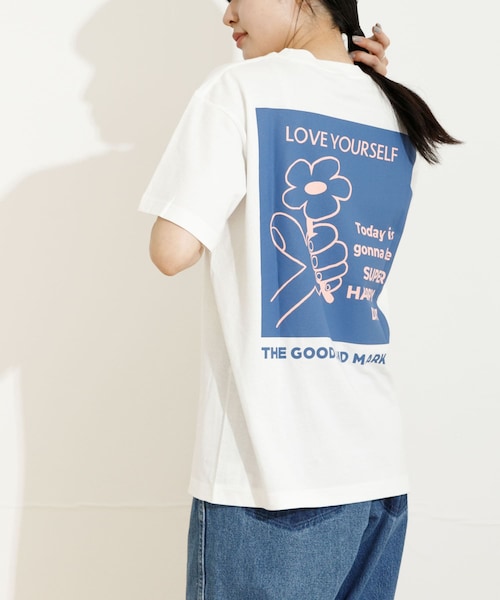 THE GOODLAND MARKET（ザグッドランドマーケット）の「ザ グッドランド マーケット　T-SHIRTS flower（Tシャツ/カットソー・メンズ・black/white/blue・S/M/L）」の3枚目の写真