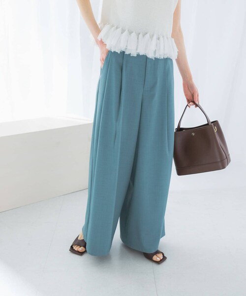 URBAN RESEARCH ROSSO（アーバンリサーチロッソ）の「ハイウエストワイドパンツ（その他パンツ・レディース・lightbeige/blue・36/38）」の22枚目の写真