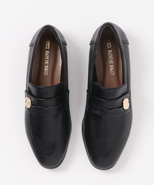 RODE SKO（ロデスコ）の「フラワーモチーフローファー（ローファー・レディース・BLACK/MOCA/MOCHA・22.5/23.5/24.5/25）」の5枚目の写真