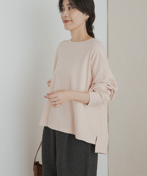 URBAN RESEARCH DOORS(アーバンリサーチドアーズ)の「ネルベア天竺ワイドプルオーバー(Tシャツ/カットソー・レディース・GRAY/PINK/BROWN・M)」の3枚目の写真