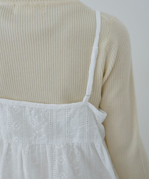 ROPE' PICNIC（ロペピクニック）の「【KIDS/キッズ】レースチュニックワンピース（ワンピース・キッズ・ホワイト/オフホワイト・L/M/S）」の21枚目の写真