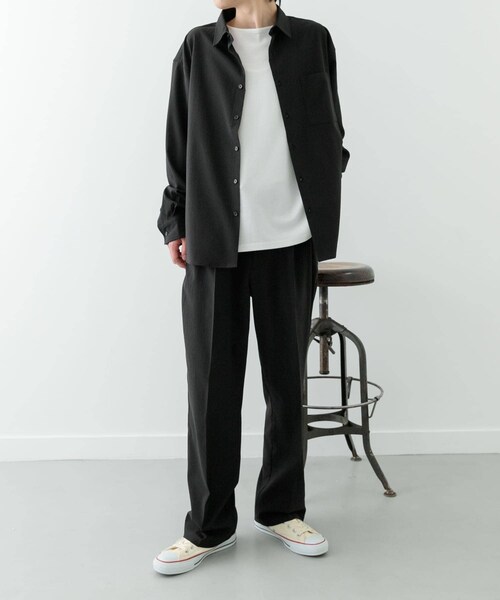 ITEMS URBANRESEARCH（アイテムズ アーバンリサーチ）の「『セットアップ対応』ヨウリュウ1-tuckテーパードパンツ（その他パンツ・メンズ・NVY/BRN/BLK・M/L）」の15枚目の写真