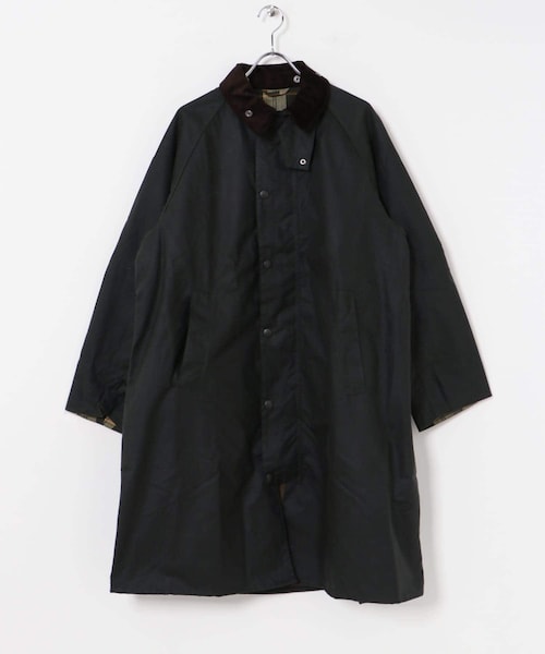 URBAN RESEARCH（アーバンリサーチ）の「Barbour　MODIFIED EXMOOR JACKET（ステンカラーコート・メンズ・BLACK/SAGE・36/38/40）」の2枚目の写真
