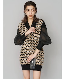 EVRIS | ジオメトリックパターンニットベスト(ニット/セーター)