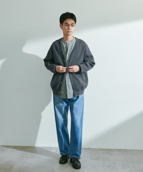 URBAN RESEARCH DOORS（アーバンリサーチドアーズ）の「『UR TECH Renew Knit』Vネックカーディガン（カーディガン/ボレロ・メンズ・GRAY/CHARCOAL/LIGHTBROWN・M/L）」の11枚目の写真