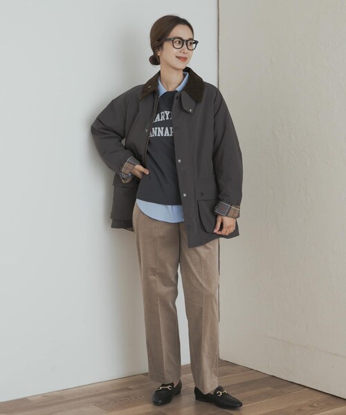 URBAN RESEARCH DOORS(アーバンリサーチドアーズ)の「『別注』Barbour OS BEDALE PADDED(テーラードジャケット・レディース・BLACK/GRAY・one)」の20枚目の写真