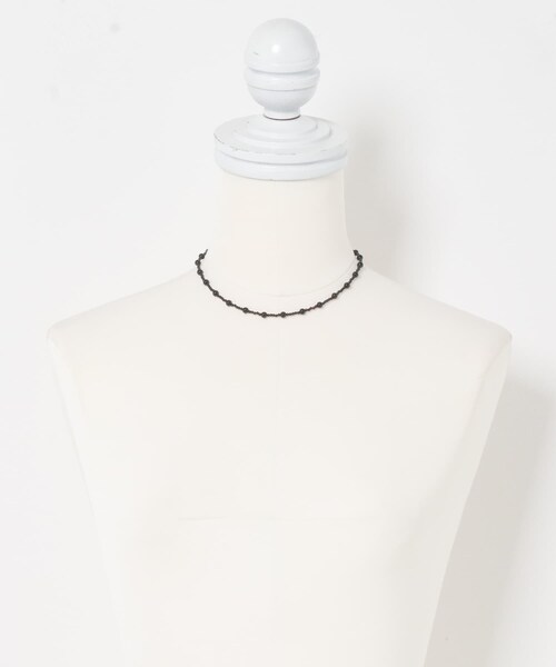 URBAN RESEARCH ROSSO（アーバンリサーチロッソ）の「LAPUIS　SV ROUND STONE NECKLACE（ネックレス・レディース・WHITE/BLACK・-）」の7枚目の写真