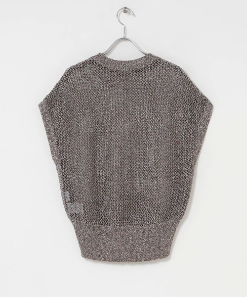 URBAN RESEARCH ROSSO（アーバンリサーチロッソ）の「ELENDEEK　MELANGE MESH KNIT（ベスト・レディース・GRY/GRN・Free）」の6枚目の写真