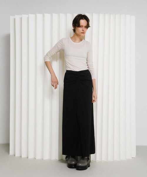 LAATO（ラート）の「layered piping tee（Tシャツ/カットソー・レディース・チョコレート/クリーム/ネズミ・Free）」の7枚目の写真