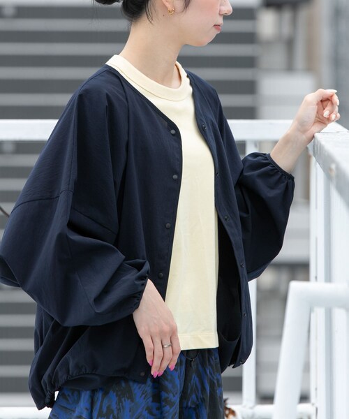 EKAL(エカル)の「『速乾/通気性』DOT AIR CARDIGAN(カーディガン/ボレロ・レディース・ブラック/グレージュ/ネイビー・One)」の3枚目の写真