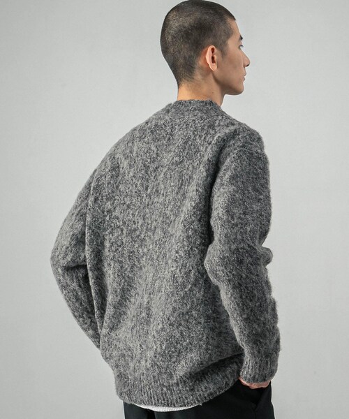 URBAN RESEARCH（アーバンリサーチ）の「new basic MOULINE SHAGGY KNIT（ニット/セーター・メンズ・CHARCOAL/NAVY・M/L）」の10枚目の写真
