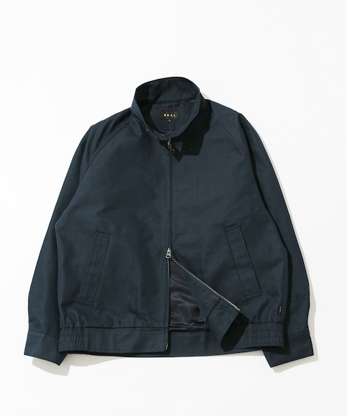 EKAL(エカル)の「『吸水速乾/イージーケア』coolmax chino スタンドジャケット(ブルゾン・メンズ・ベージュ/ネイビー・M/L)」の2枚目の写真