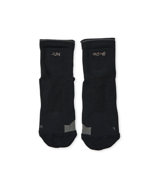 ROPE'（ロペ）の「編地切替　ミドルソックス（ソックス/靴下・レディース・ブラック/ホワイト・F）」の2枚目の写真