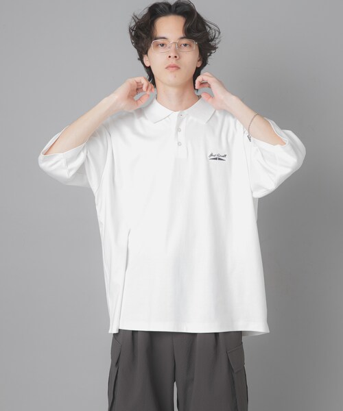 SENSE OF PLACE by URBAN RESEARCH（センスオブプレイスバイアーバンリサーチ）の「『別注』Converse×SENSE OF PLACE　JACK PURCELLポロシャツ（ポロシャツ・メンズ・WHITE/BLACK/BLUE・M/L）」の5枚目の写真