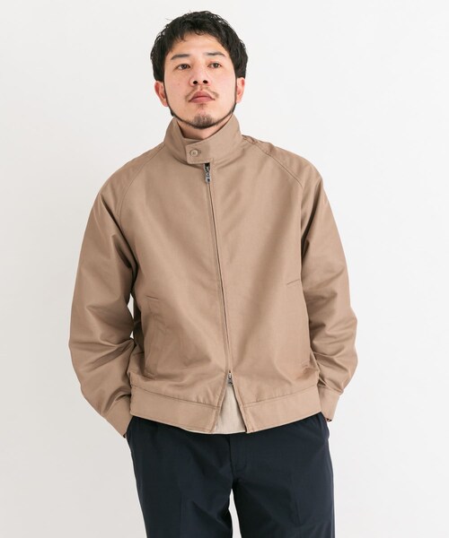 EKAL(エカル)の「『吸水速乾/イージーケア』coolmax chino スタンドジャケット(ブルゾン・メンズ・ベージュ/ネイビー・M/L)」の14枚目の写真