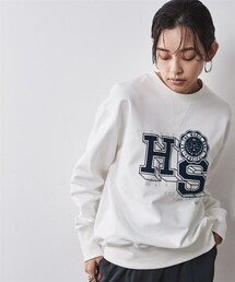 CHIC STYLE | 大きいサイズ 綿100％フロッキープリントスウェット シックスタイル(スウェット)