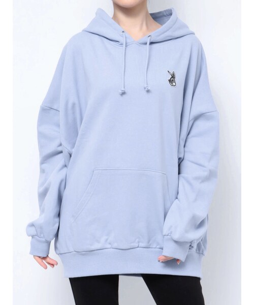 GYDA（ジェイダ）の「CALL BUNNY BIGスウェットパーカー（パーカー・レディース・ピンク/ブラック/ライトグレー/アイスブルー・F）」の20枚目の写真