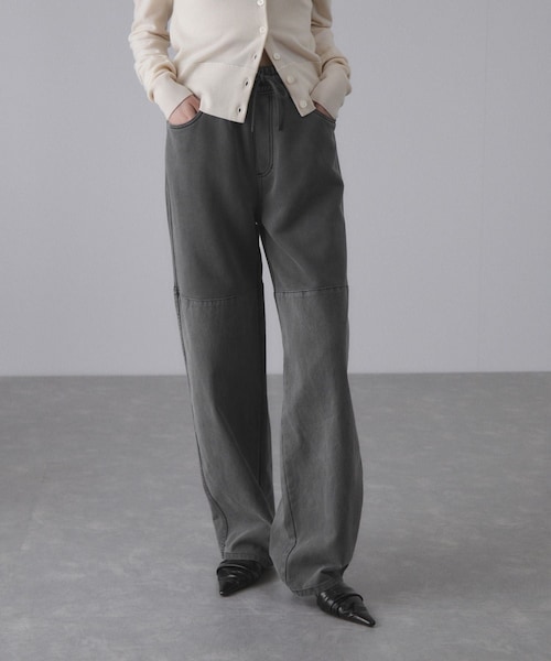 ADAM ET ROPE'(アダムエロペ)の「【AMOMENTO for ADAM ET ROPE'】別注DRAWSTRING DENIM PANTS(その他パンツ・レディース・ブラック/チャコール/ベージュ/ブルー系・S)」の6枚目の写真